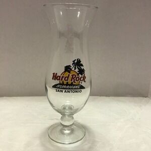 Hard Rock San Antonio Hurricane Clear Cocktail Glass 22oz‎ 9.25"